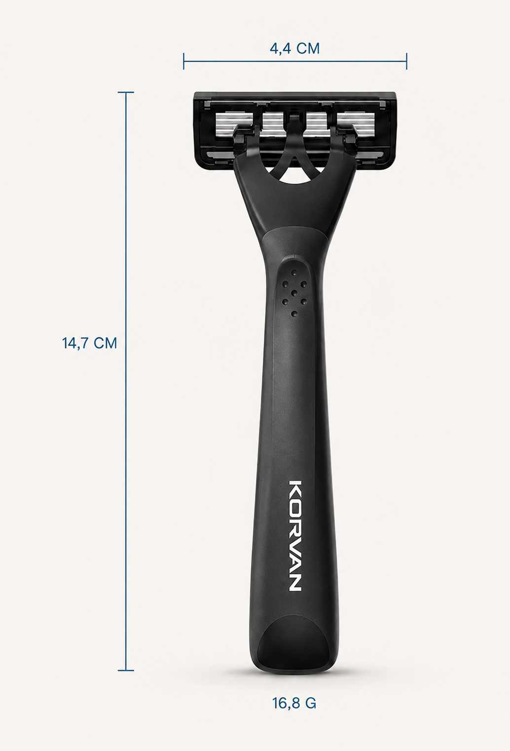 Especificaciones y dimensiones de la rasuradora KORVAN EDGE 5